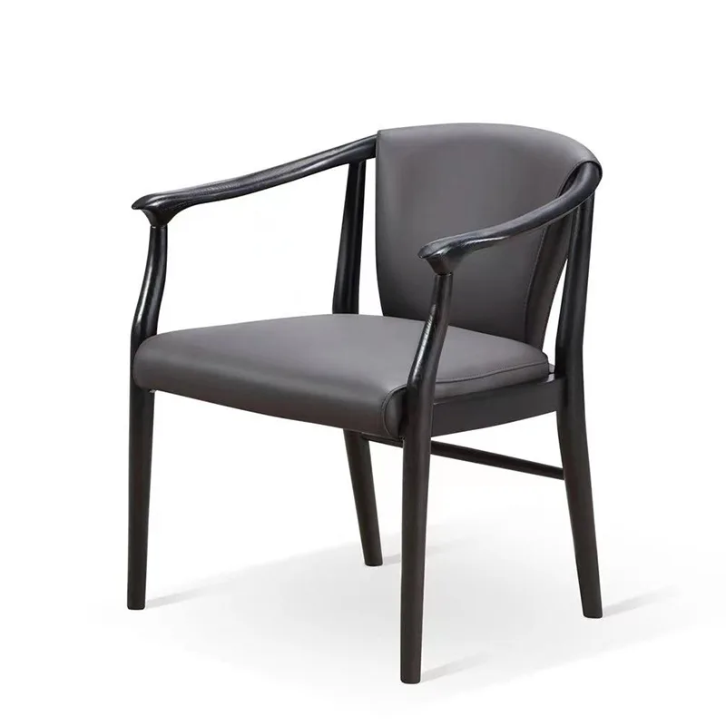 

Chinese ash wood chair Nordic mahjong table Back chair Italian light hotel chair