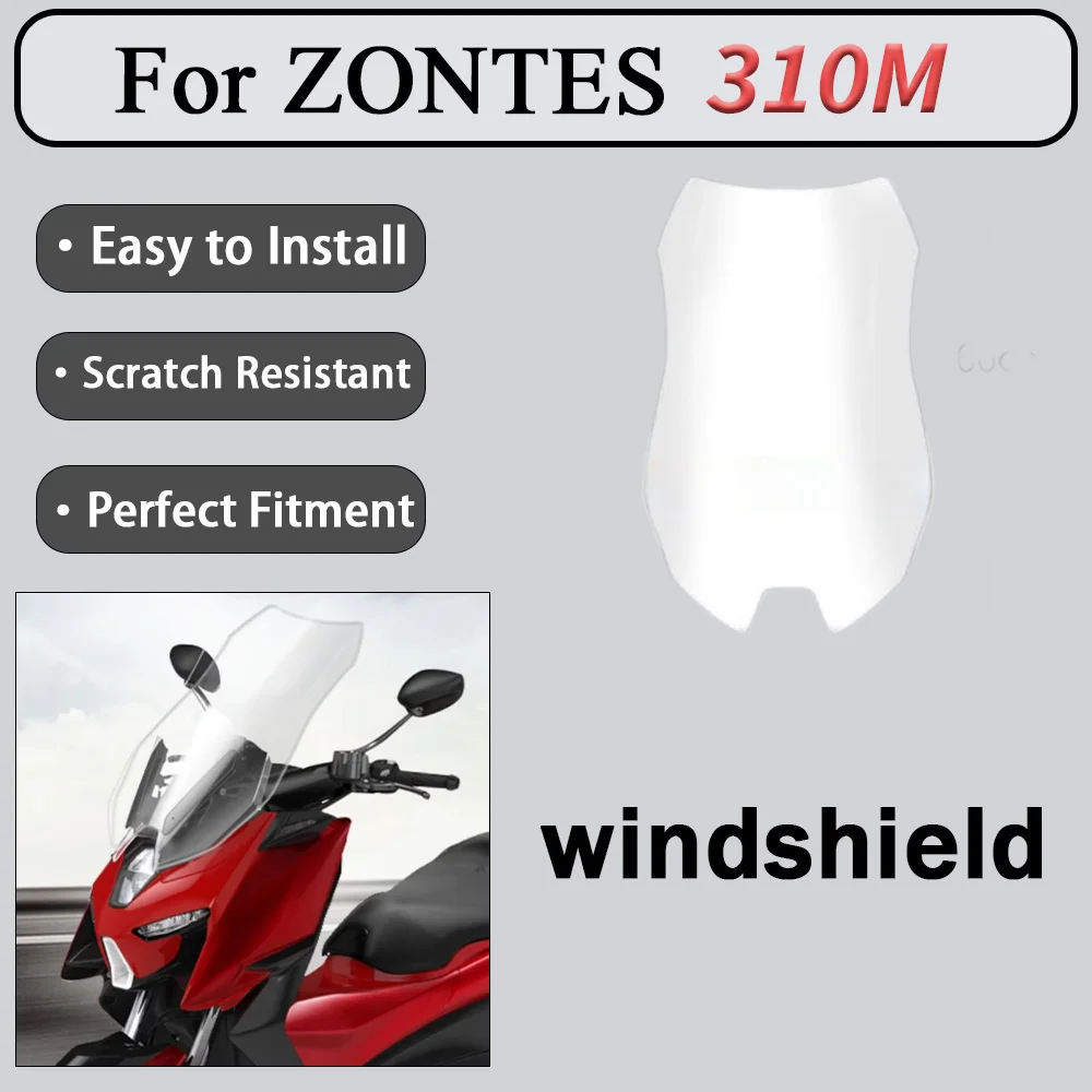 For ZONTES 310M with a raised windshield, widened front windshield, chest protector, and rain