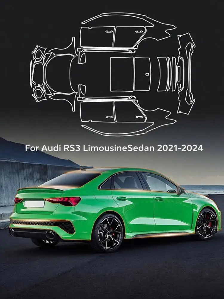 

8.5Mil TPU Paint Protection Film For Audi RS3 LimousineSedan 2021-2024 Pre-cut PPF Kit Clear Bra Car Body Anti-Scratch Resistant