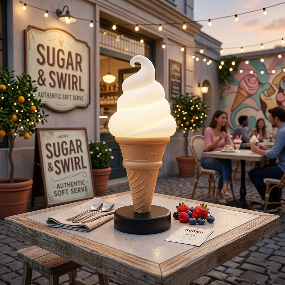 Lámpara LED de Cono de Helado  - Photography Website reseña y precio