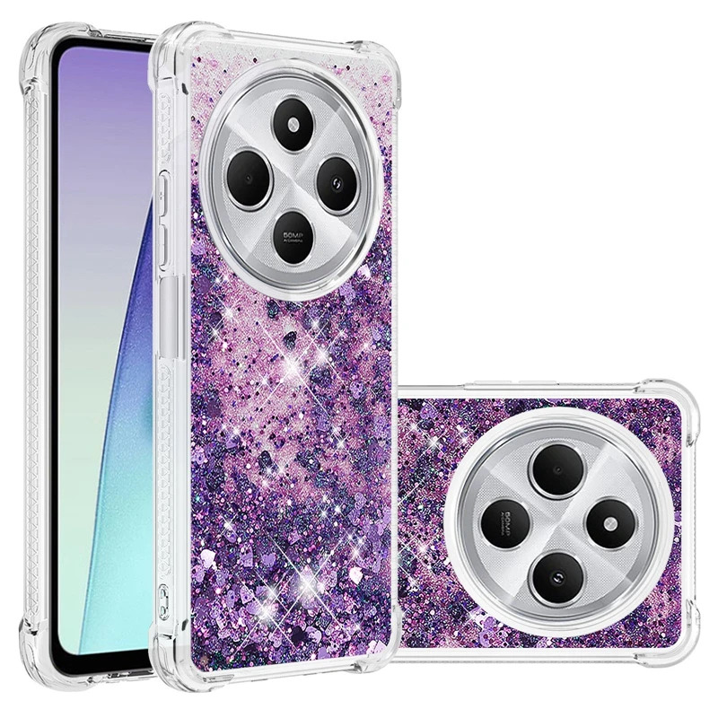 For Xiaomi Redmi 14C Case on For Funda Xiaomi Redmi 14C Cover Glitter Dynamic Liquid Case For Xiomi Redmi14C Phone Cases Coque