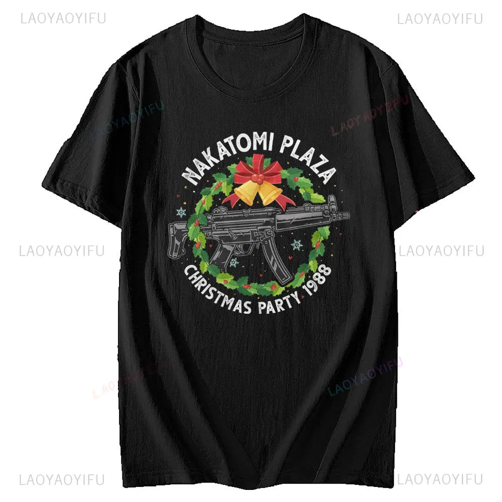 Women Nakatomi Plaza High Quality TShirt Christmas Party 1988 T-Shirt Christmas Movie Tee Short Sleeves Are Suitable Unisex Tops