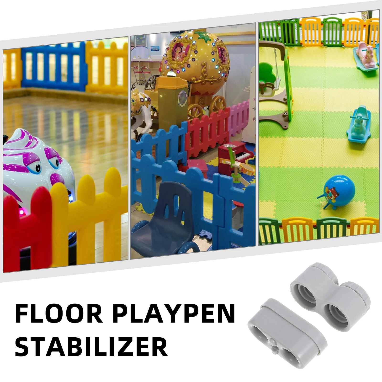 1Set Base per box per bambini Stabilizzatore per box in plastica stabile Supporto per fissaggio di sicurezza Supporto per recinzione antiscivolo per pavimento