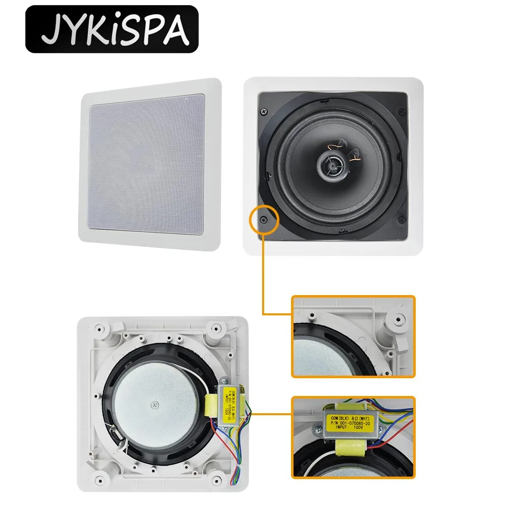 6-Zoll-Deckenlautsprecher 30-W-System an der Wand montierte Leistungs hähne öffentlicher 100-V-Desktop-Soundlautsprecher mit hoher Empfindlichkeit