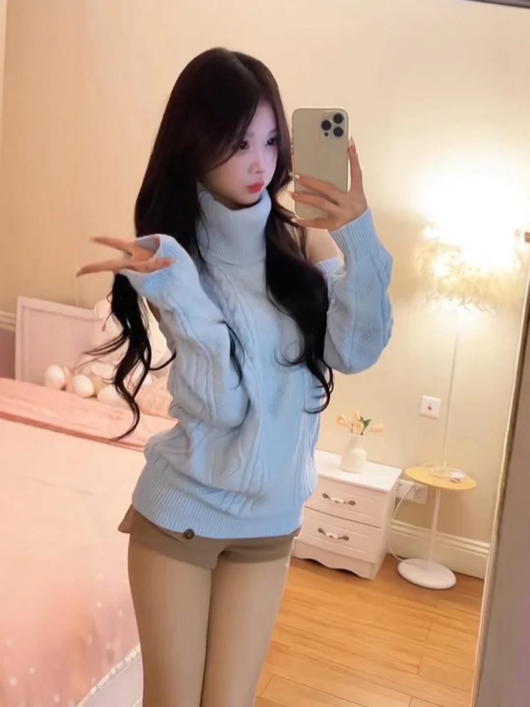 

Корейский свободный свитер с овальными плечами, весна 2026, мягкий свитер с уникальным дизайном, женский свитер Faion Ci Walk