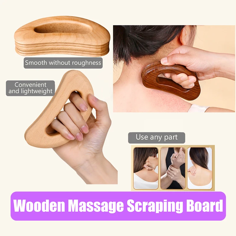 

Health Care Slimming Guasha Board Wood Therapy Massage Stick Lymphatic Drainage Massager Scraping For Relaxation And Recover
