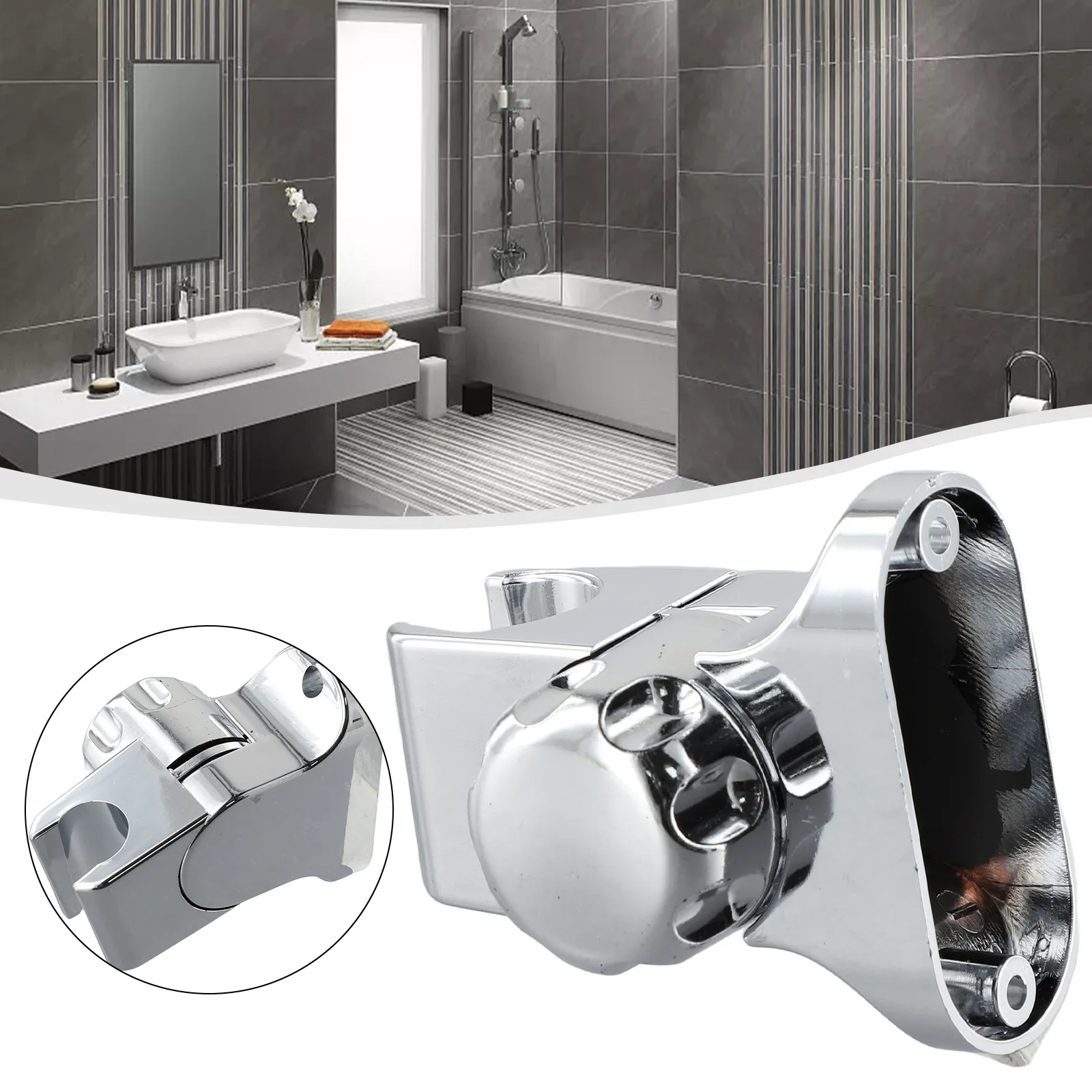 Stand Shower Head Base Adjustable Assembly Adapter Bathroom Bracket Fitting Part Perforated Holder High Quality