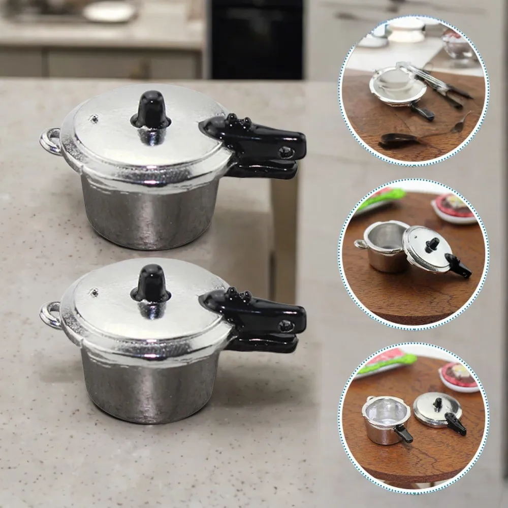 Mini Pressure Cooker House Model Toys - Small Decor for Simulation Pretend Scenes