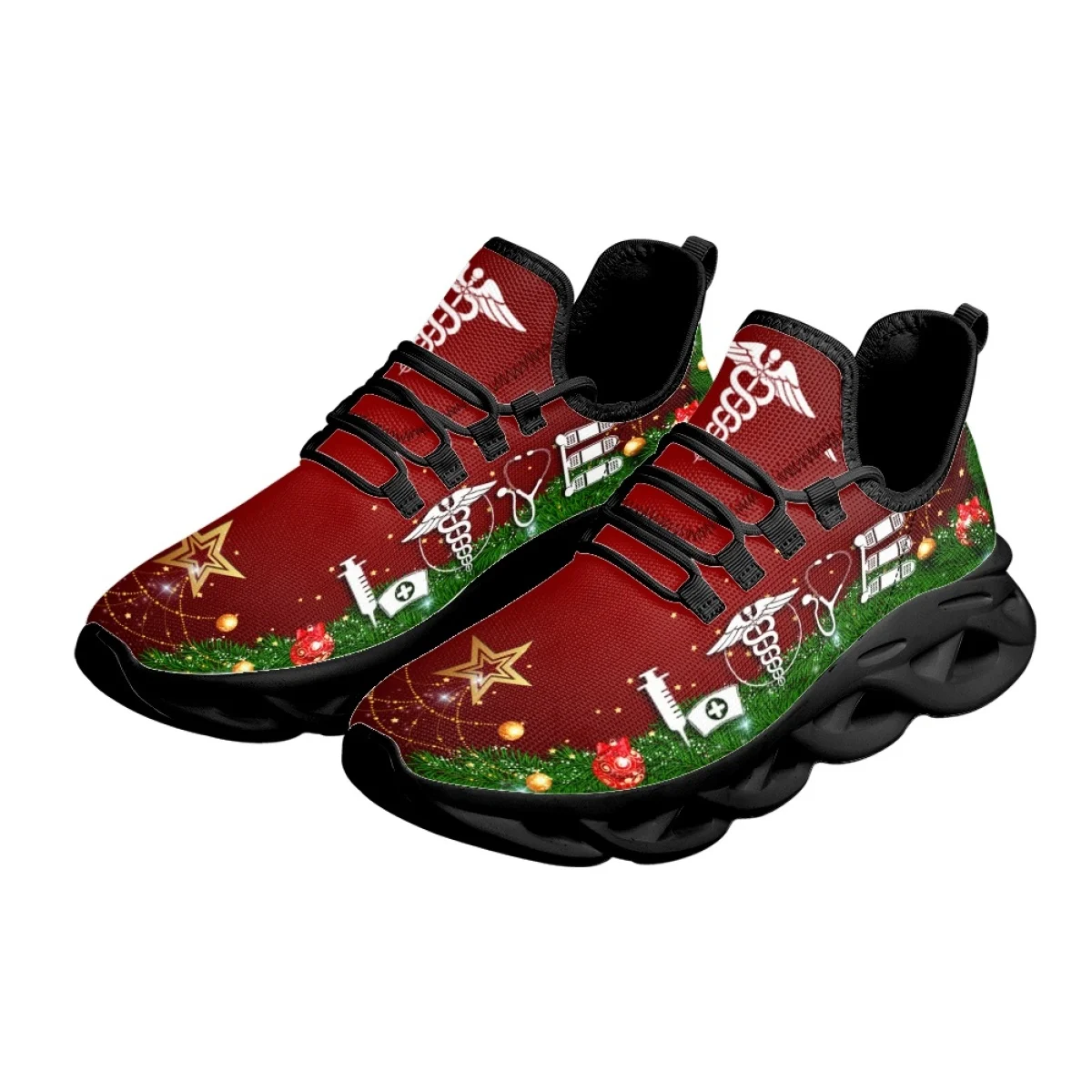 INSTANTARTS 2023 Christmas Sneakers Anti-Slip Running Shoes EMT Medical Care Mesh Footwear Casual Cushion Shoes Christmas Gifts