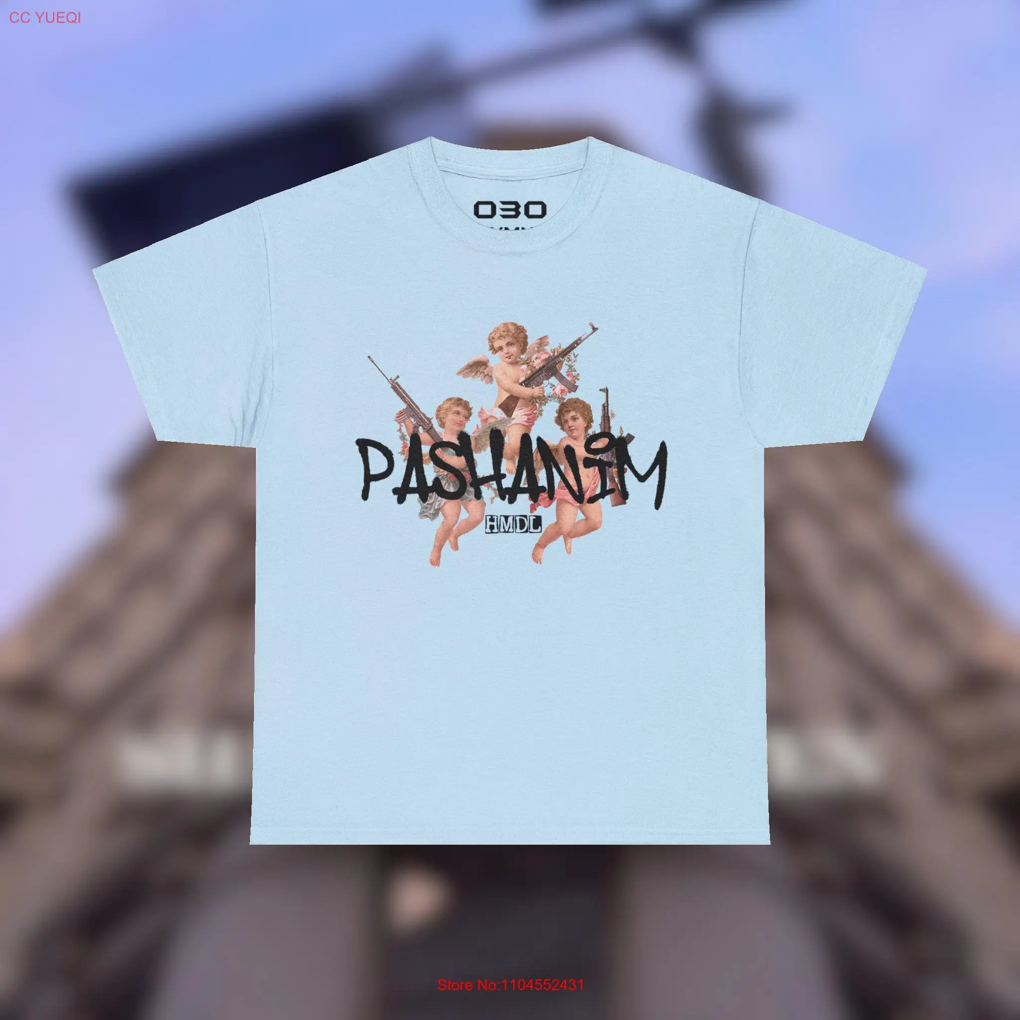 Pashanim Angels with Guns T Shirt Heavy Cotton 100 in Germany long or short sleeves