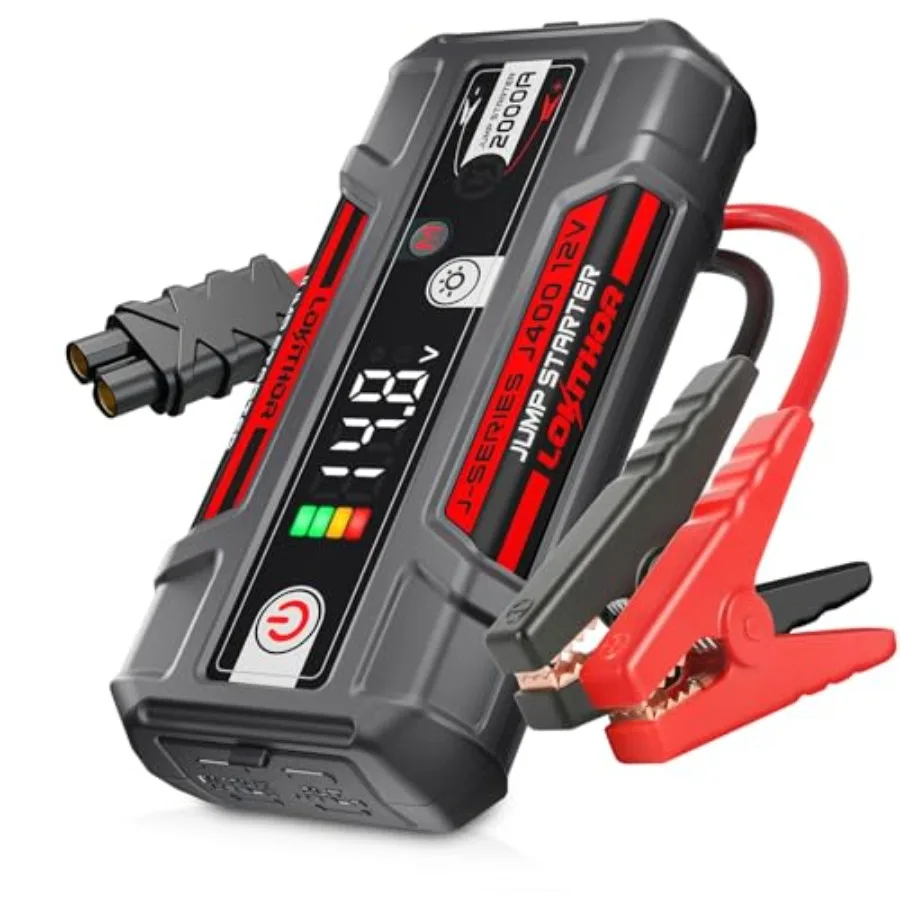 

J400 Portable Jump Starter 2000A 12V Lithium Battery Booster with ConnectMax Tech Smart Digital Display Car Jump Box f