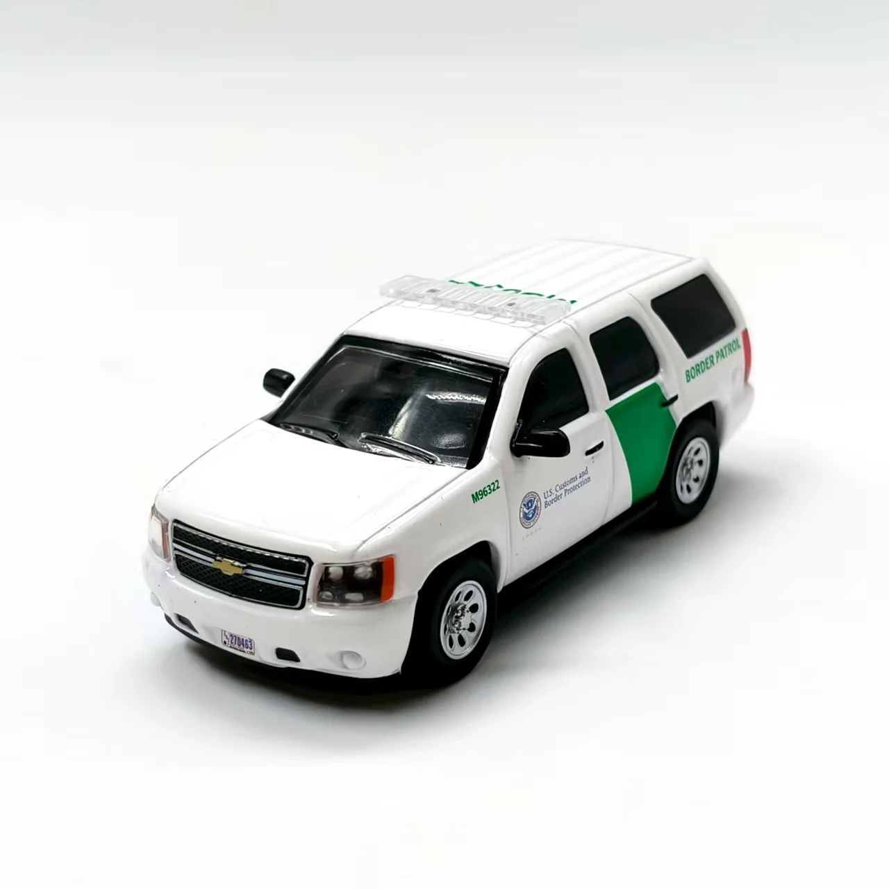 Modèle de voiture en alliage moulé sous pression, échelle 596 1:64, Chevrolet Ta River, patrouille de frontière américaine, jouet de collection, cadeau, affichage Souvenir, ornement