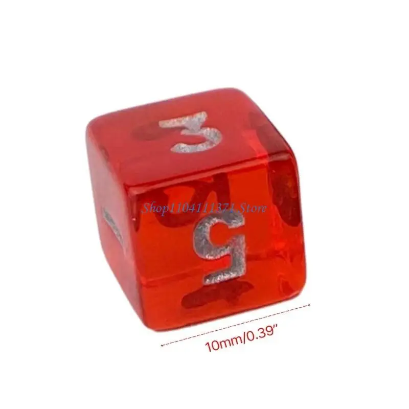 

P9FC Portable Mini Polyhedral Dices Small Size Acrylic Multi-Sided Dices Role Playing Game Dices for Tabletop Player Easy Use