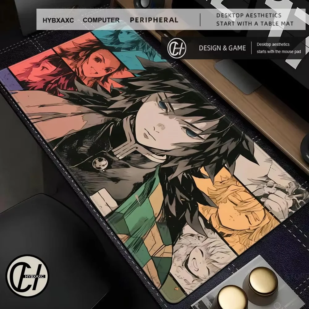 

Mouse Pad Non-Slip Rubber mousepads Game player notebook computer Pad table mat PC carpet Demon Slayer Tomioka Giyuu Mousepad XL