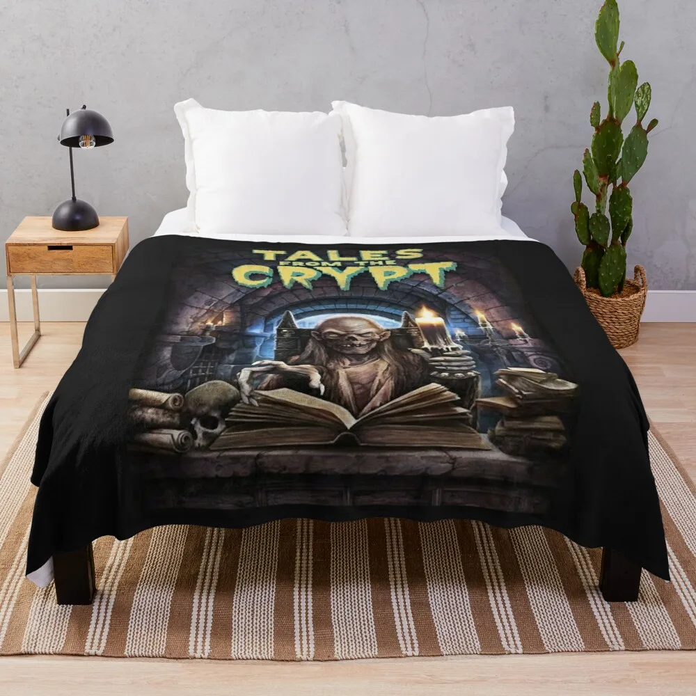 

Tales From The Crypt Skull Classic T-Shirt Throw Blanket Giant Sofa Flannels Stuffeds Blankets