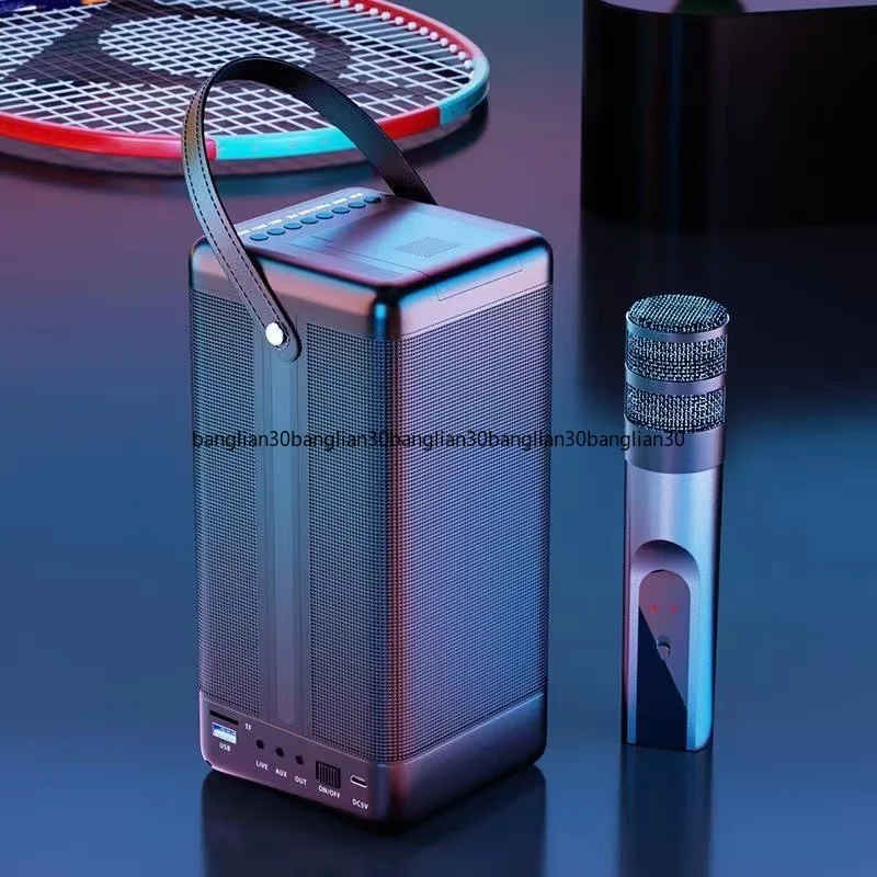 

Портативная уличная Bluetooth-колонка с беспроводным микрофоном, встроенным аудио, для домашнего использования, с длительным временем автономной работы и мощными басами