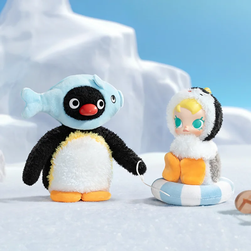 Genuine Baby Molly × Pingu Happy Fishing Series Blind Box Action Figures Vinyl Doll Pendant  Cute Doll Model Toys Surprise Gift