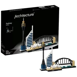 21032 Architecture Paris Dubai London Sydney Chicago Shanghai Block Set Brick Classic City Model Children's Toy Gift