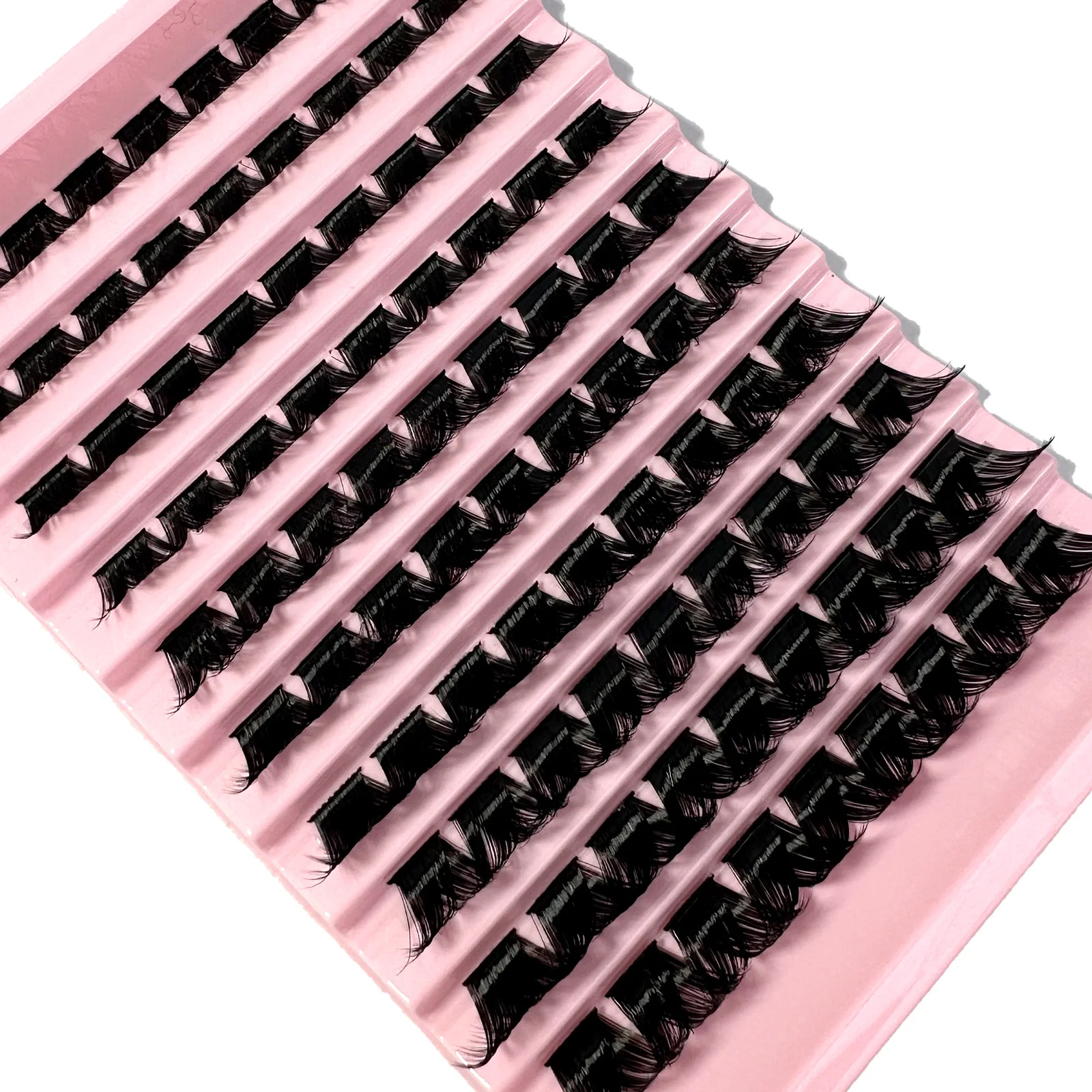 10 linhas de cílios postiços grupos individuais cílios cluster aparência natural onda fofo cluster cílios diy extensão de cílios maquiagem