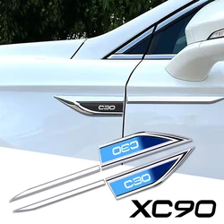 2pcs car accessory car stickers for Volvo xc60 s60 v40 v50 v60 s80 s40 c30 awd c70 s40 s60 s80 s90 t6 v70 v90 xc40 xc70 xc90