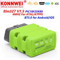 KONNWEI ELM327 V1.5 OBD2 Scanner PIC18f25k80 Bluetooth-Compatible 5.0 for Android/IOS KW902 ELM327 V1 5 Auto Car Diagnostic Tool