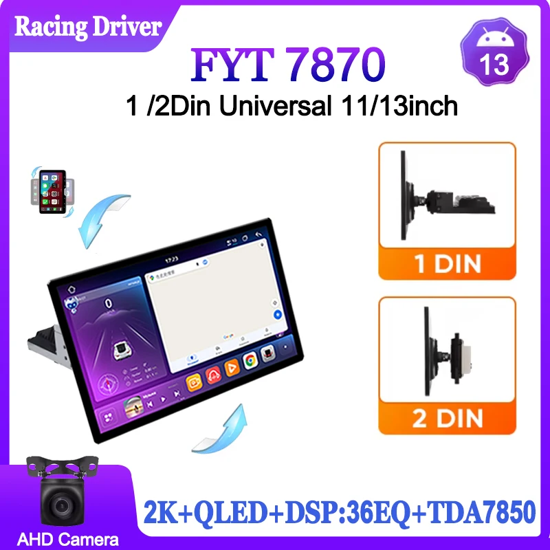 

1/2Din Android13 Car Radio Wireless Carplay Android Auto Multimedia Video Player Universal 11"/13" GPS Navigation DSP Car Stereo