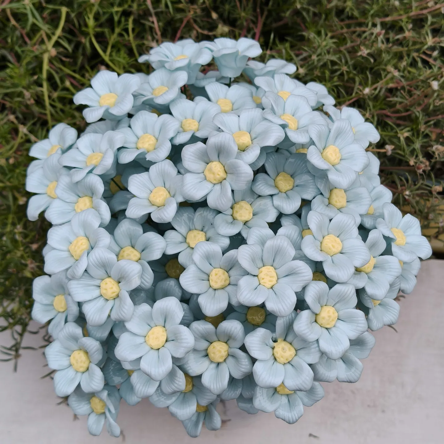 5 Stück Keramikblumen, handgefertigte Simulationsblumen für hohe Temperaturen, ländliche Wildblumen, kreative Geschenke, Heimdekoration – Detail 15