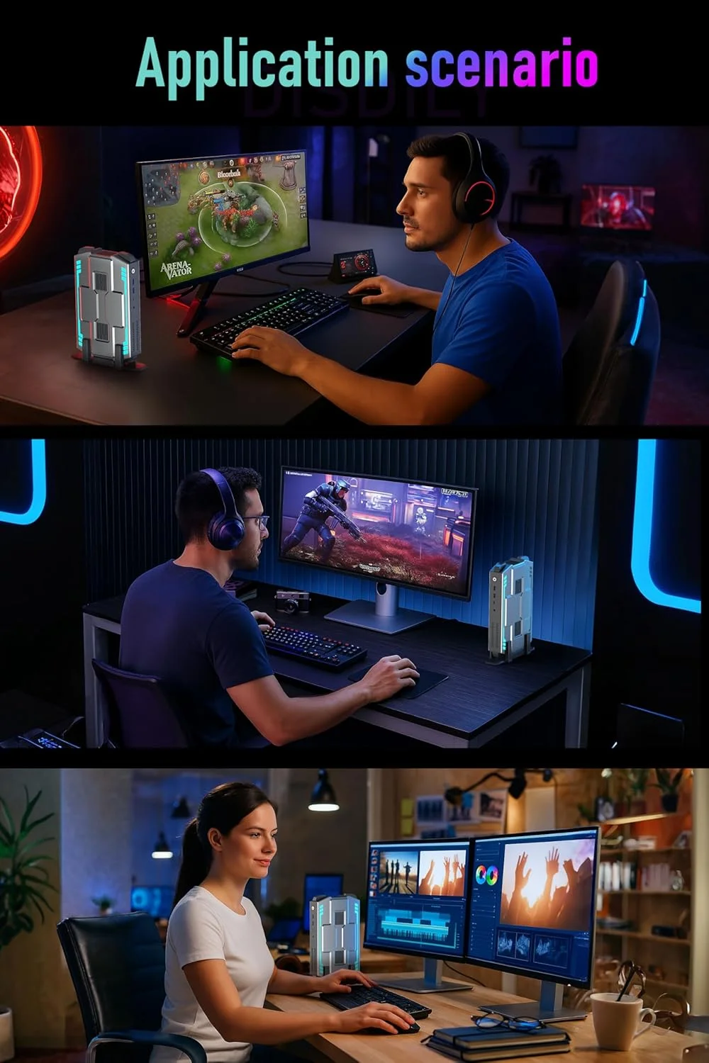 كمبيوتر شخصي صغير قوي عالي السرعة للألعاب Win 11 Mini Pc Core I7 I9 Ryen 9 Business Gaming Mini Pcs #6