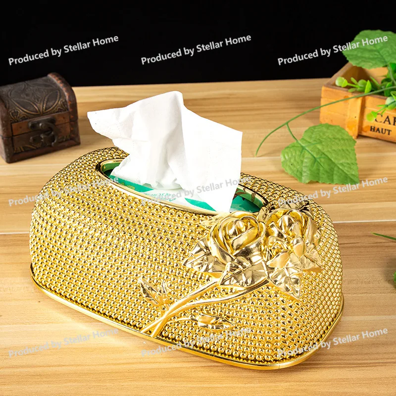 Creative New European Plastic Car Tissue Box Hotel Restaurant Living Room Hotel Bar Tissue Box