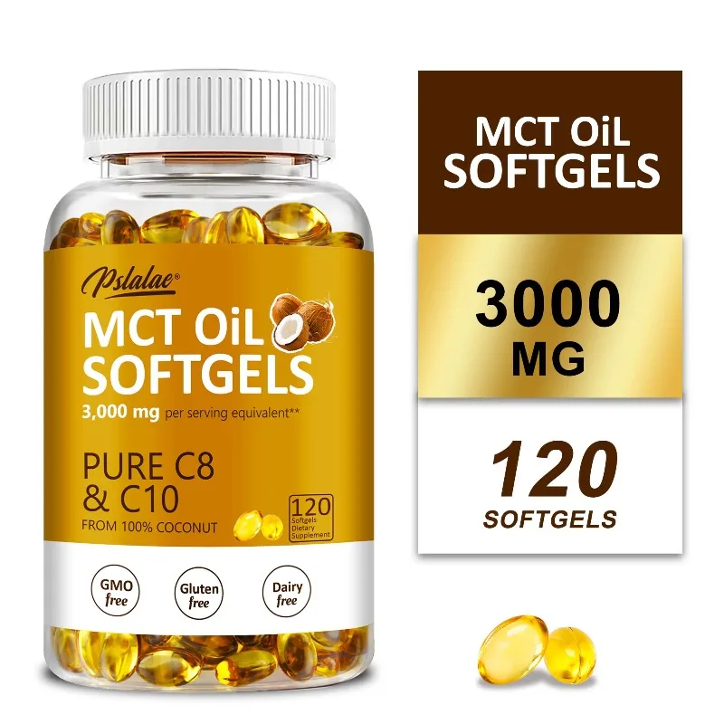 MCT Oil Softgels - Supports Energy and Endurance, Promotes Intestinal and Digestion Health, Metabolism, Improves Mental Clarity