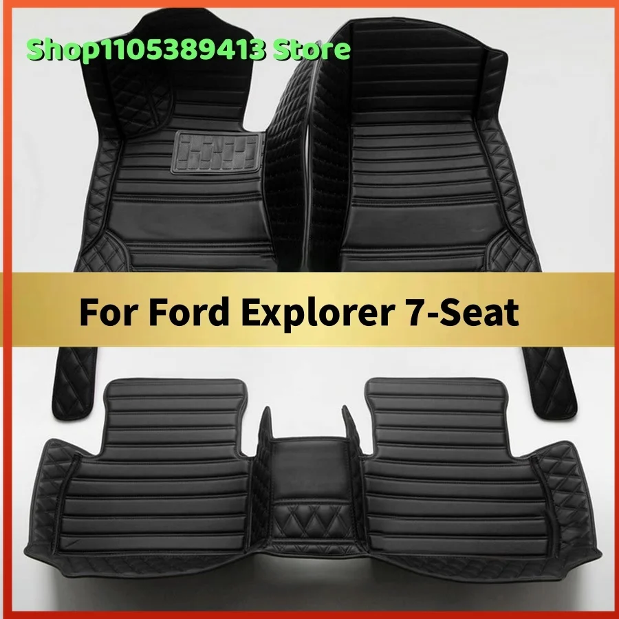 

Коврики для автомобиля из кожи на заказ для Ford Explorer 7-местный 2024 2025 2026 2027, аксессуары для автомобильных ковриков
