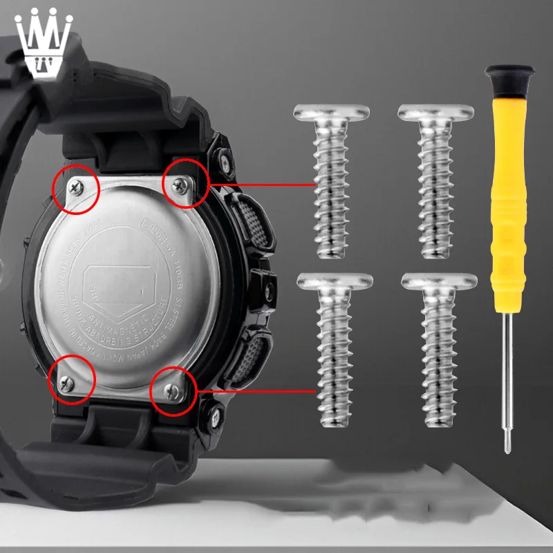 Screw for Casio GD/GAX/GA110/100/120/140 watch case back cover screw accessories watch accessories + give tool