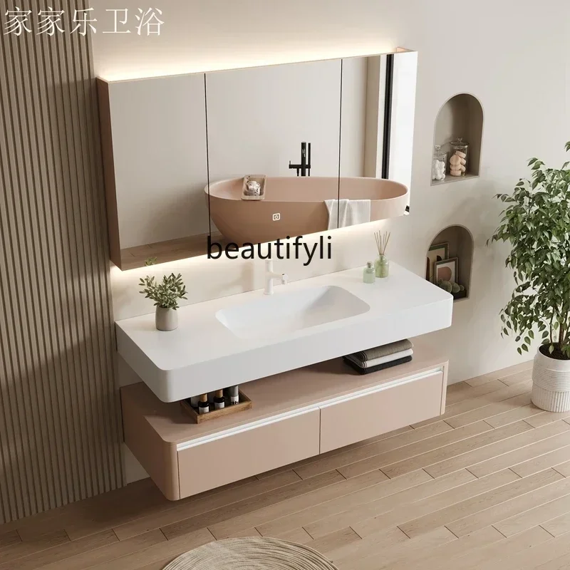 

Internal and external arc integrated basin, bathroom, bathroom cabinet combination, face and hand wash basin