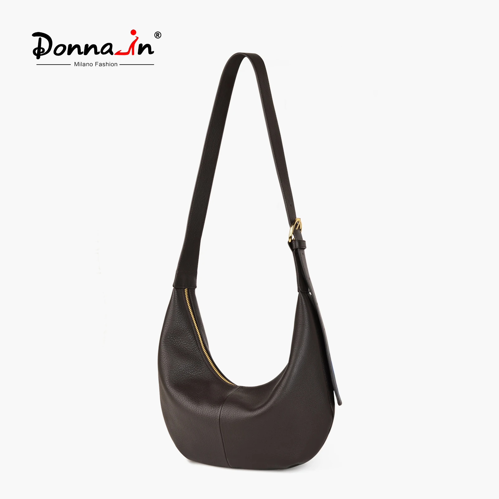 

Donna-in Natural Calfskin Hobo Shoulder Bag for Women Crossbody Bags Genuine Leather Slouchy Casual Commuting