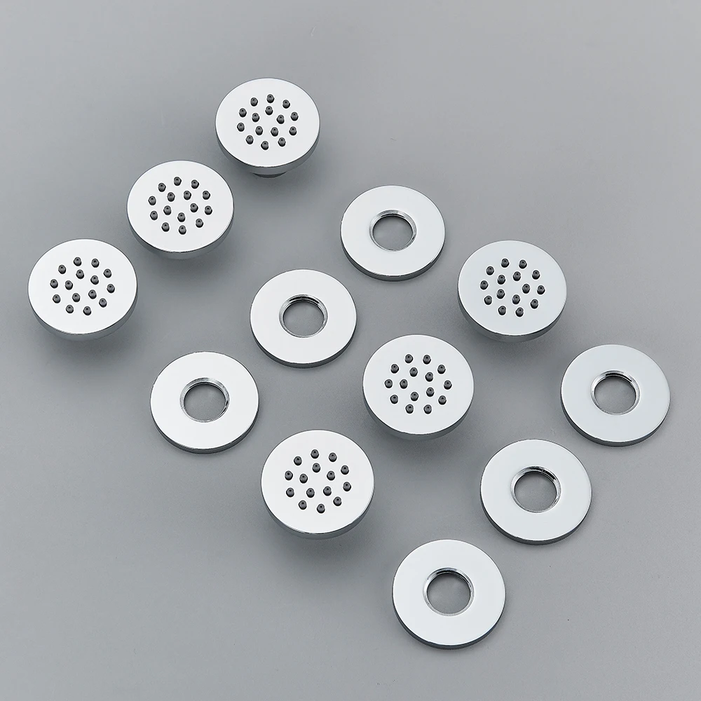 Newly Luxury Brass Body Sprays Round Shower SPA Massage Jets Concealed Bathroom Shower Sprayer Head Faucet Accessories