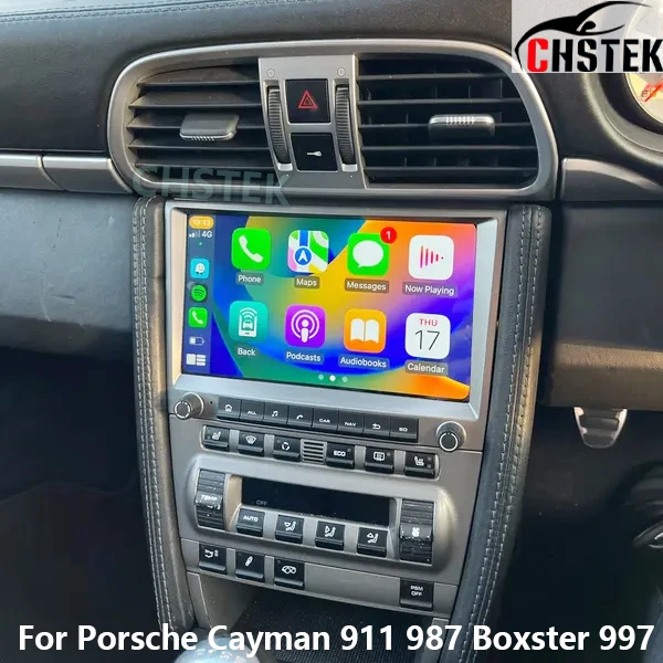 CHSTEK Car Radio Carplay For Porsche Cayman 911 987 Boxster 997 Android 14 Multimedia 4G WIFI GPS FM Autoradio Bluetooth Stereo