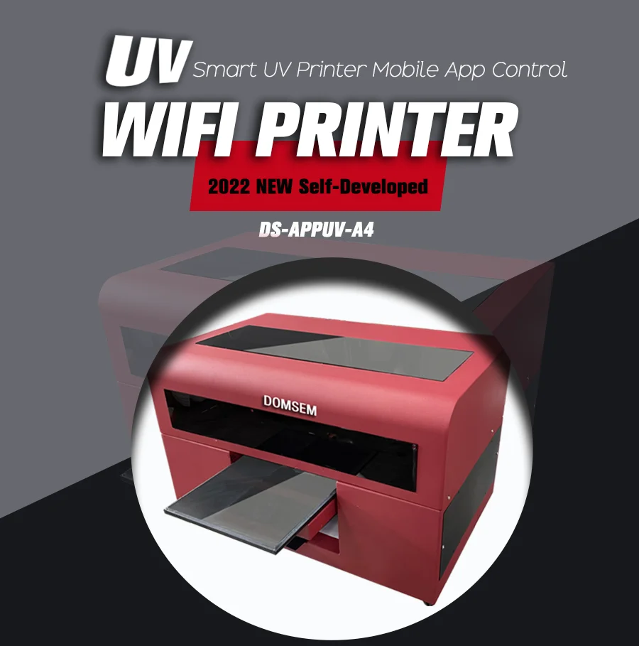 2022 new smart APP Blueth inkjet UV printer A4 phone case uv printers