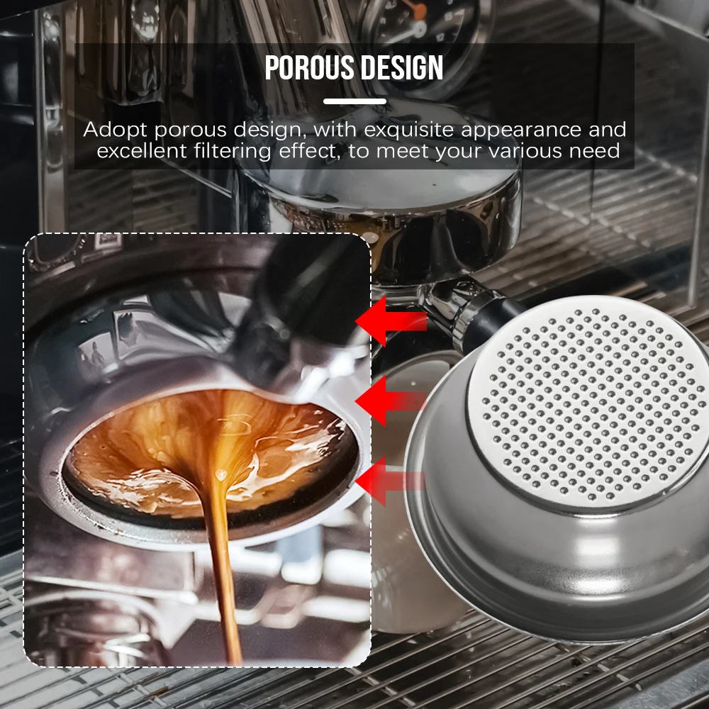 Mir filtre à café à paroi unique, 54mm, non pressurisé, en acier inoxydable, conteneur porte-filtre réutilisable lavable