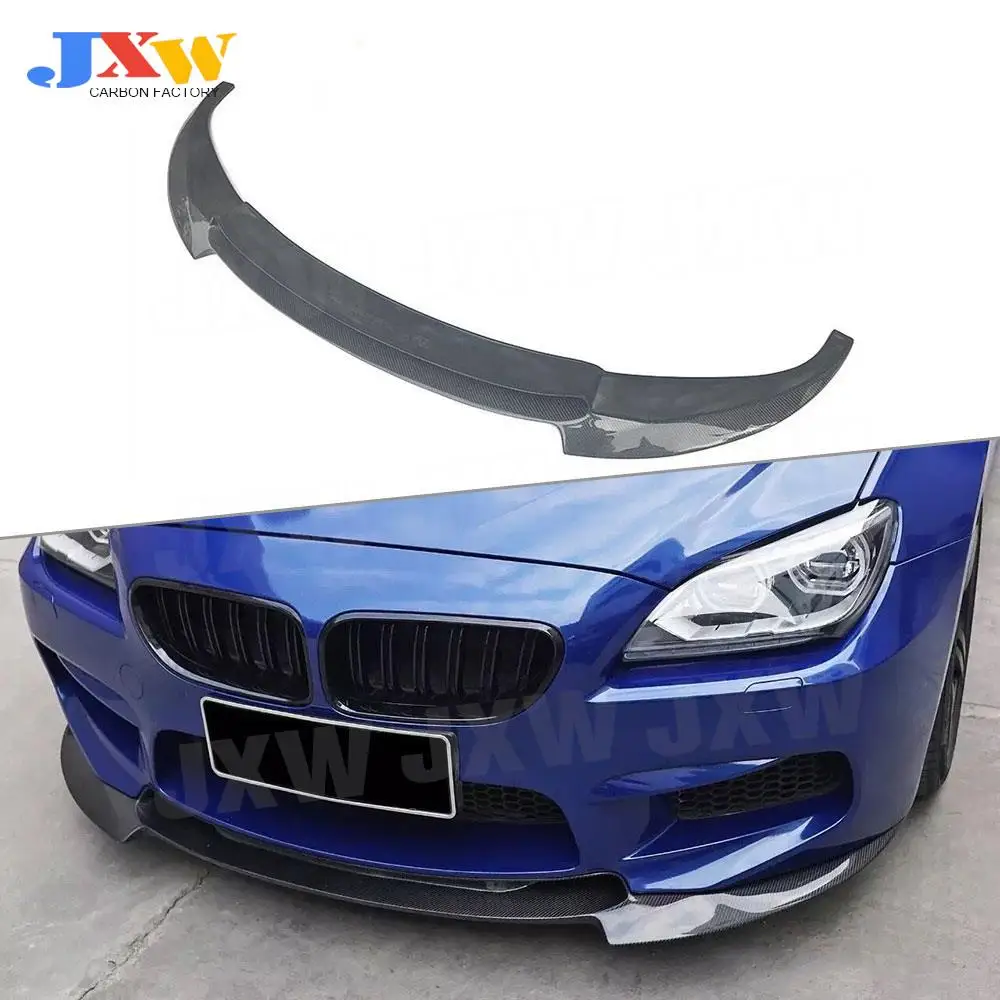 Carbon Fiber Front Bumper Lip Splitters Spoiler For BMW 6 Series F06 F12 F13 M6 Base Sedan Convertible Coupe 2014 - 2017 FRP