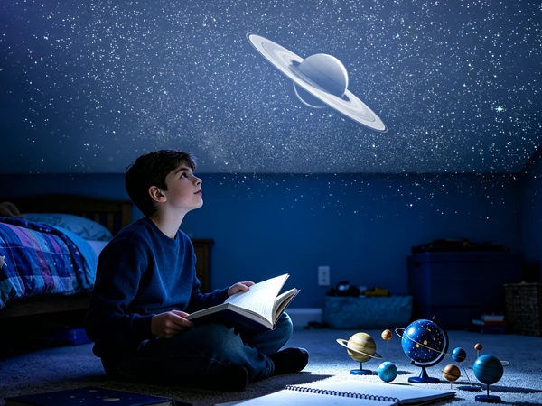 New 2 in 1 USB Projection Light Manual Focus Galaxy Projector Light Car Ambient Lamp Romantic Room Moon Saturn Star Night Lights