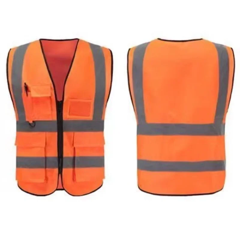 Chaleco de seguridad reflectante multibolsillo, chaleco de tráfico de Color brillante, uniforme de minería de carbón ferroviario, chaleco reflectante transpirable, nuevo