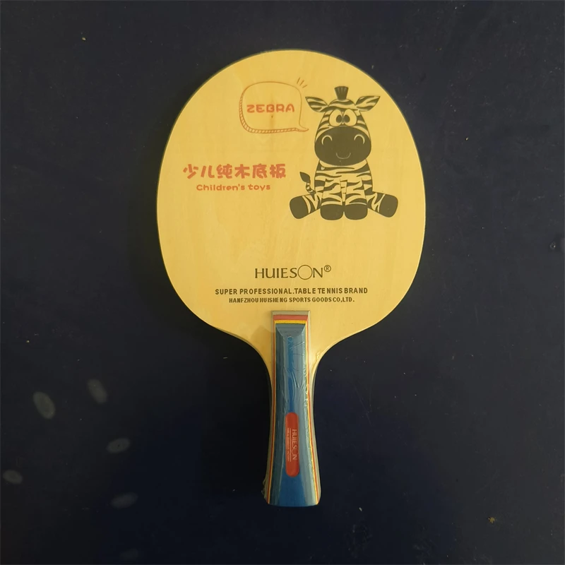 Huieson Kids Table Tennis Blade Cartoon Zebra 5 Ply Pure Wood Ping Pong Paddle, Narrow Thin Handle, Table Tennis Accessories