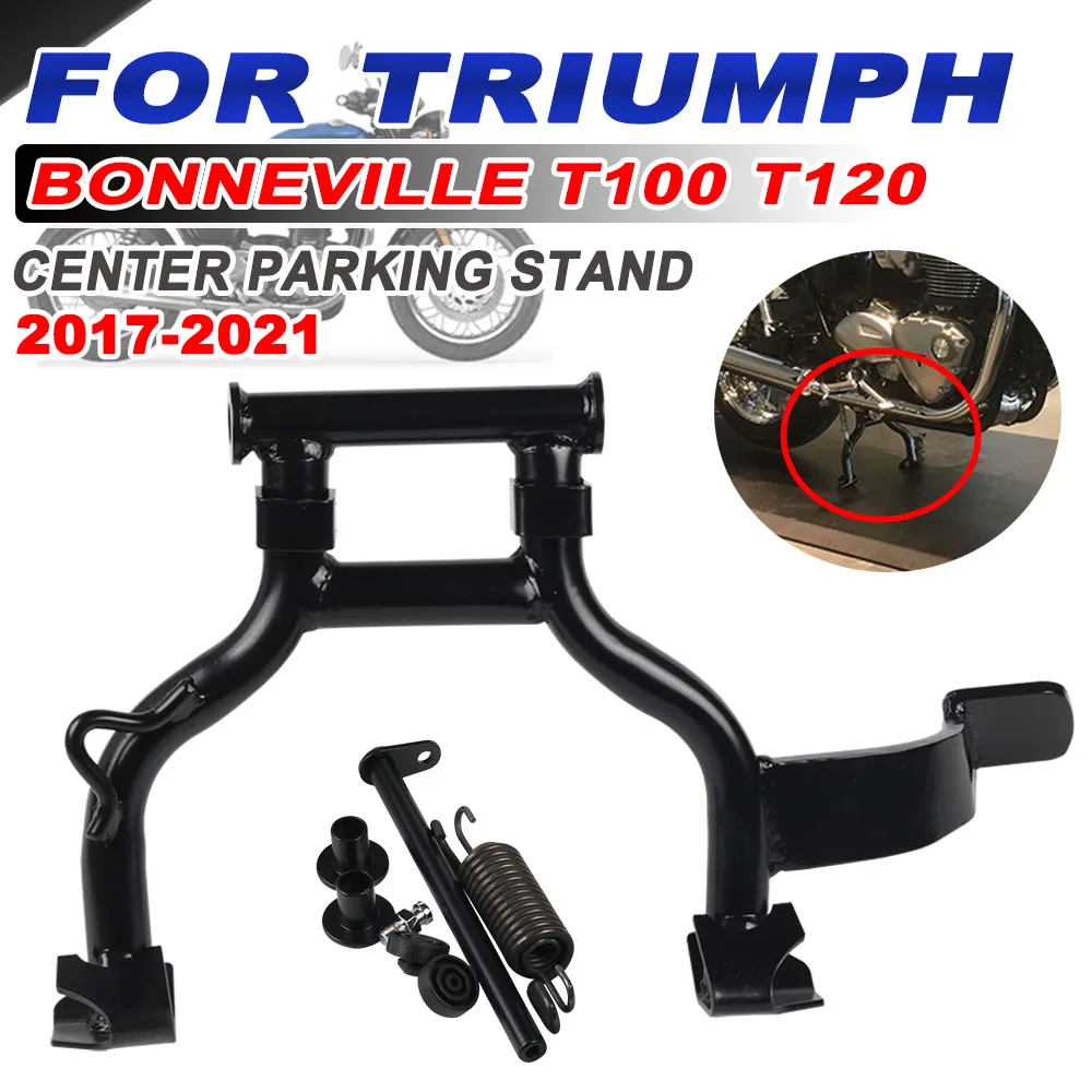 

For Triumph BONNEVILLE T100 T120 Bobber Motorcycle Middle Kickstand Bracket Pillar Center Central Parking Stand Holder Support