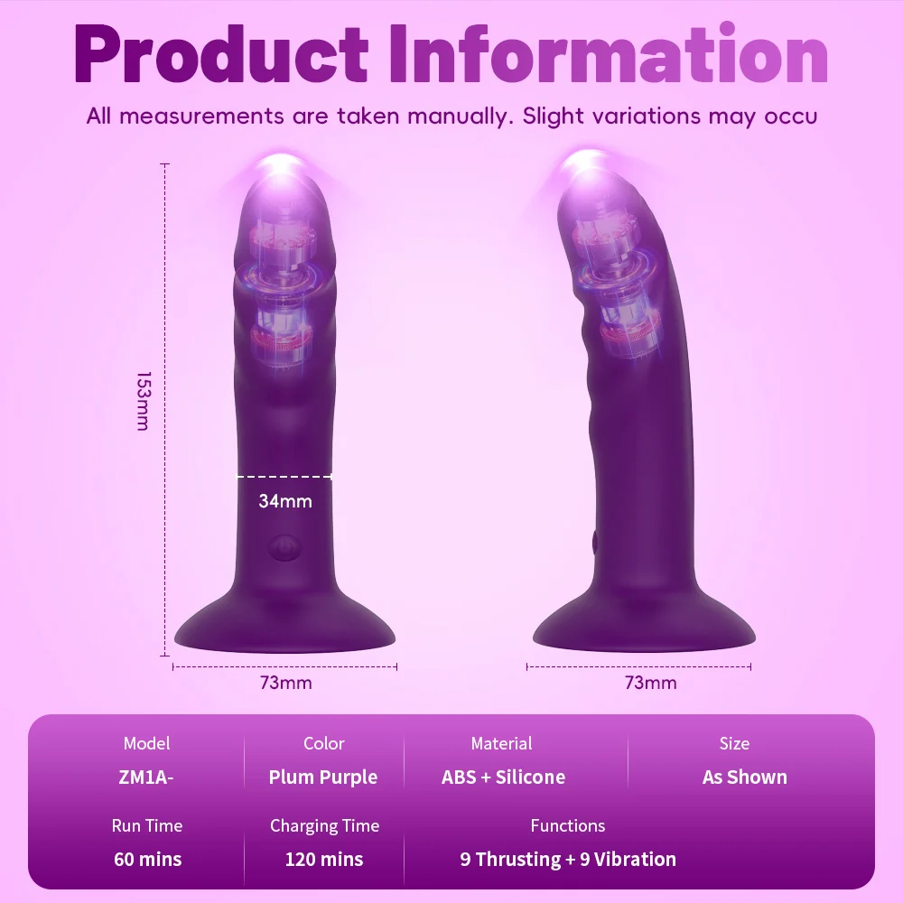Thrusting Anal Plug Vibrator Anal Dildo Male Prostate Massager Telescopic Vibrating Butt Plug Stimulator Sex Toys for Women Men - view 6