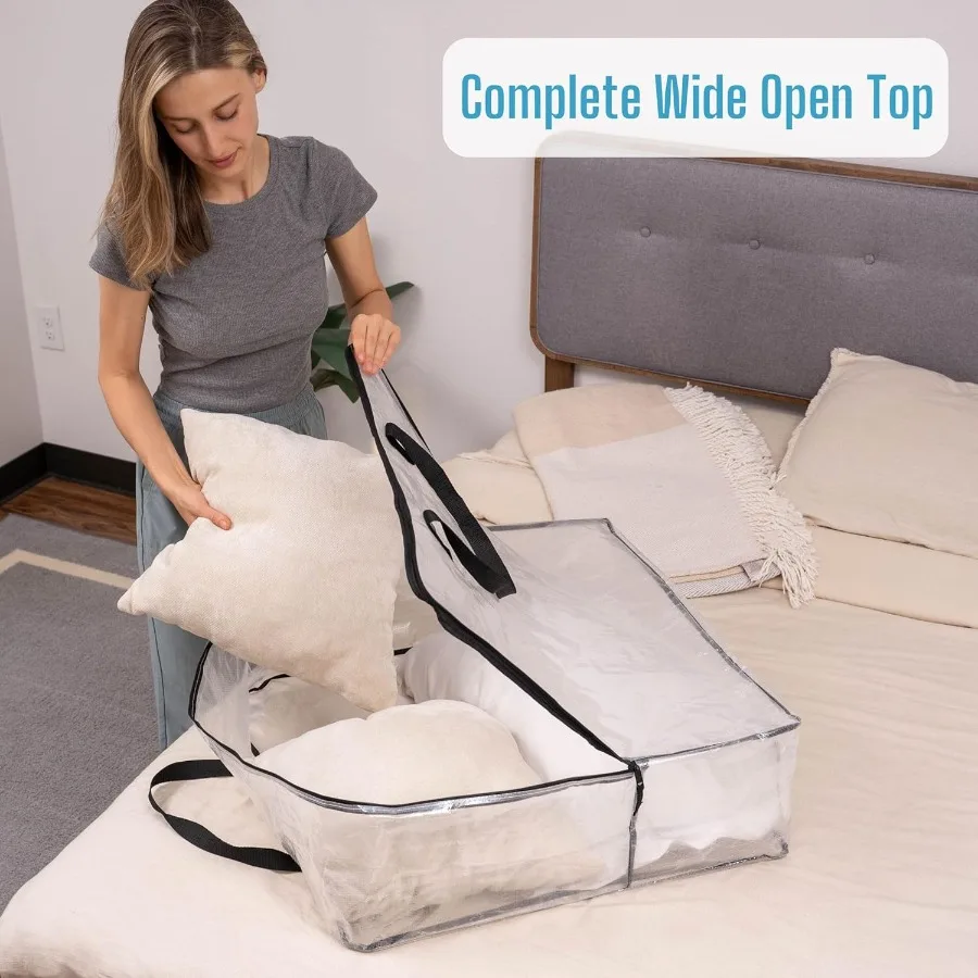 5 عبوات من حقيبة تخزين إكليل الصيف وعاء إكليل عيد الميلاد مقاس 30 بوصة منظمات إكليل الباب الشفاف صناديق التعبئة المتحركة #3