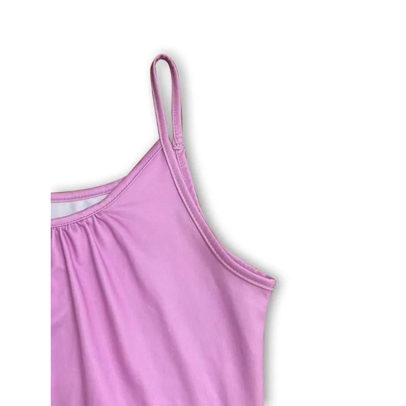 Tuta a canotta da donna in stile europeo e americano, nuova tuta casual con tasca in tinta unita transfrontaliera estiva