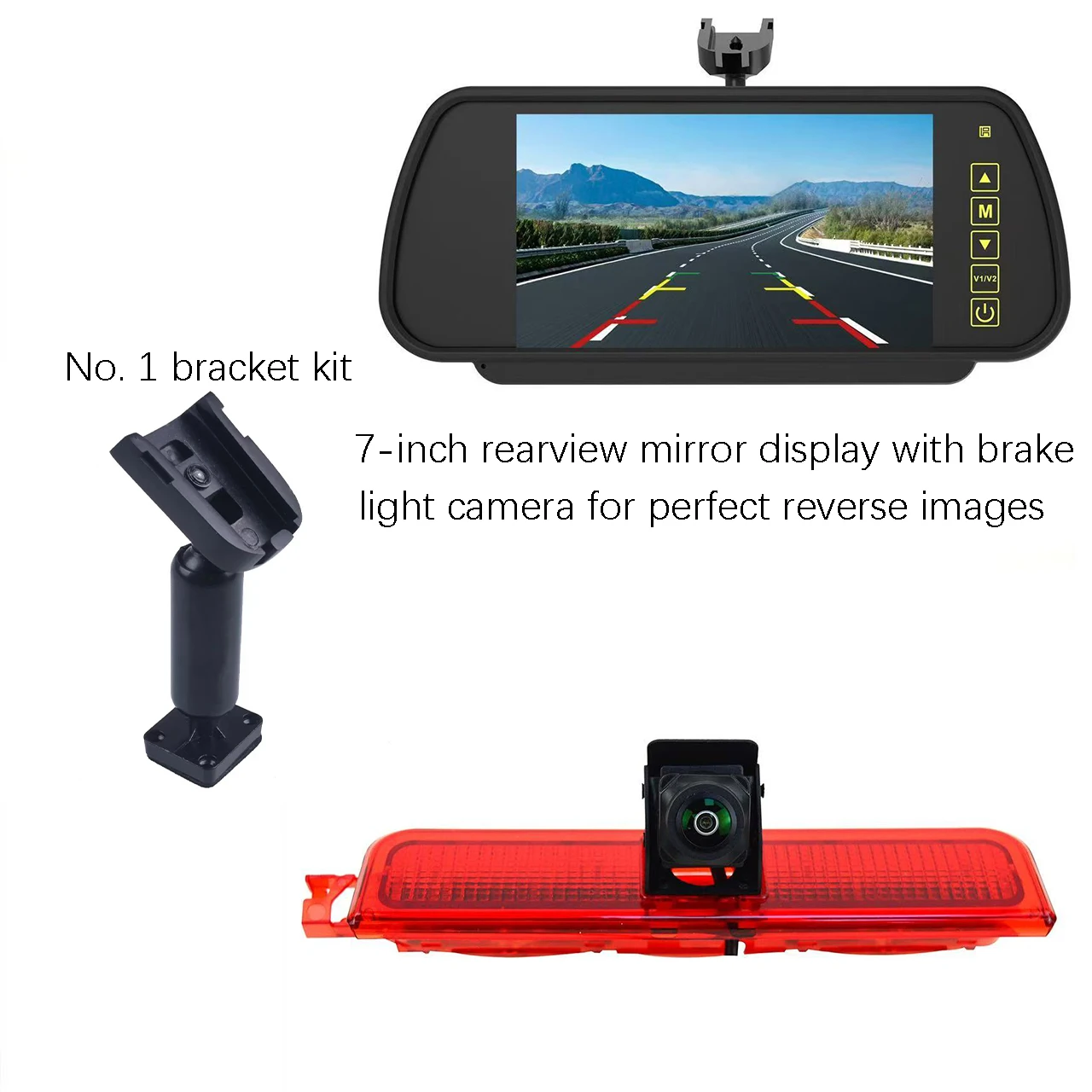 Reverse View 3rd High Level Brake Light Reversing Camera Kit with 7