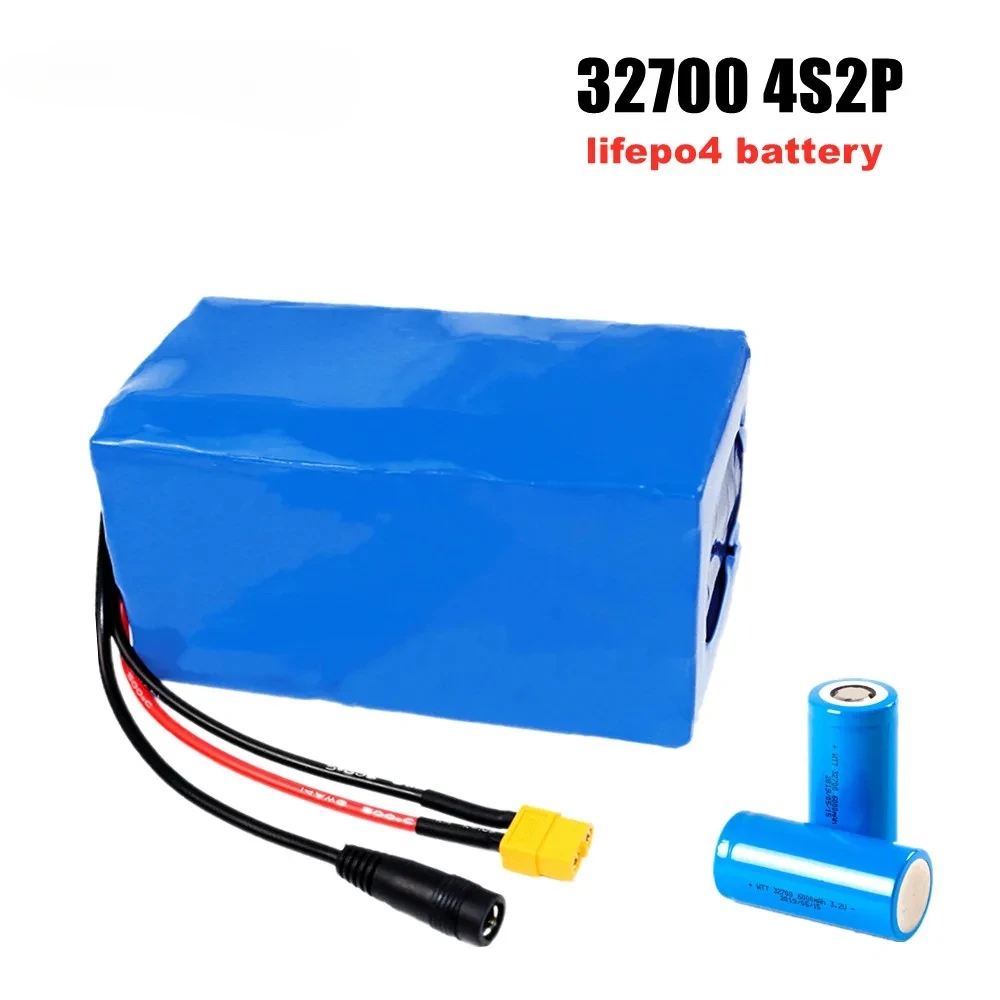 

32700 Lifepo4 Battery 12V Battery Pack 20000mAh 4S2P Built-in 40A Balanced BMS for Electric Boat and Uninterrupted Power Supply