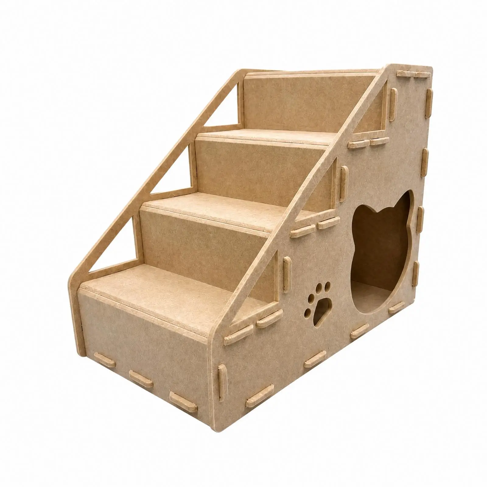 Felt Dog Staircase for Bed Sofa Small Dogs Puppy Ramp Steps Indoor Non Slip Pet Ladder