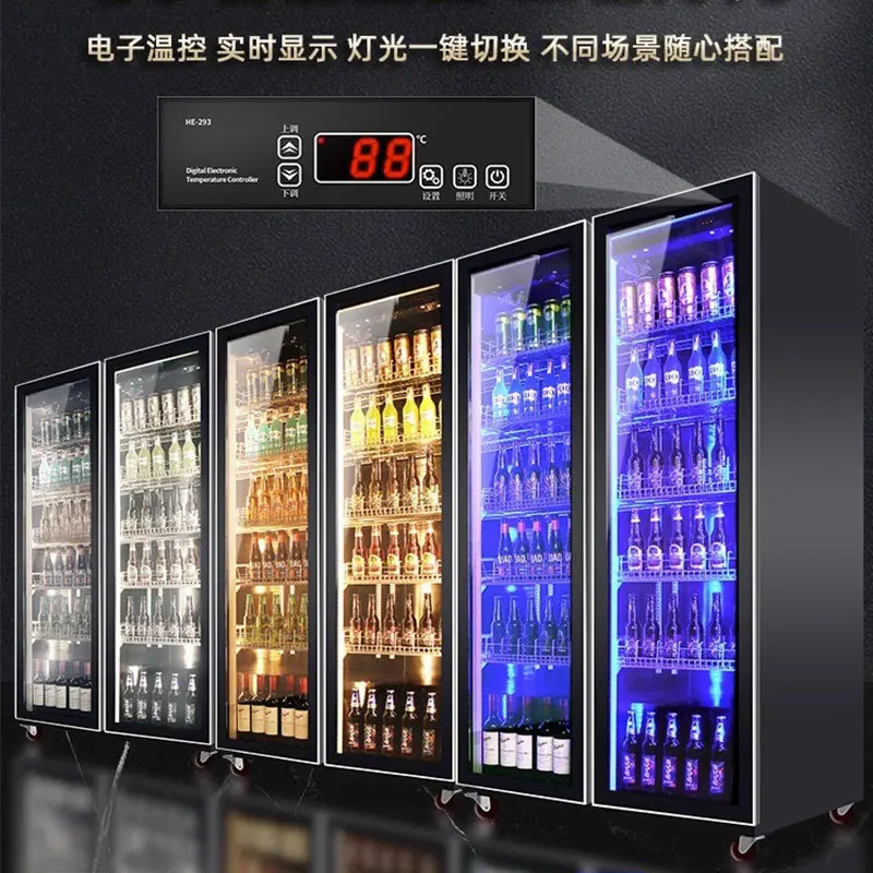 خزانة مشروبات المشاهير على الإنترنت، خزانة مشروبات بار ذات سعة كبيرة، KTV، مشروبات البيرة، مبردة بالهواء، عموديًا #2